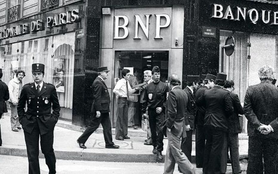 hold up BNP rue Lafayette 1980 (AFP)