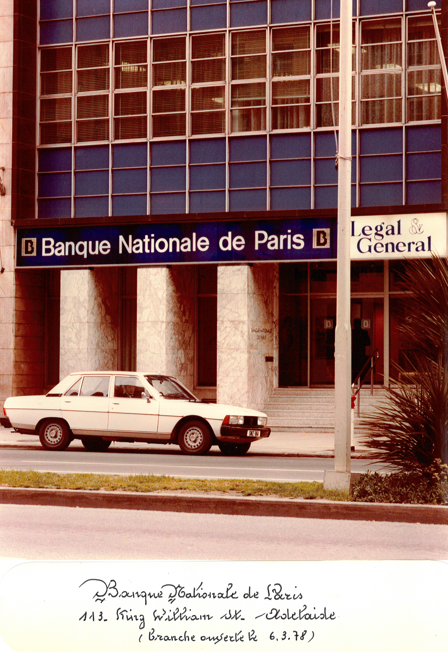 Agence de la BNP à Adélaide, Australie, en 1979
