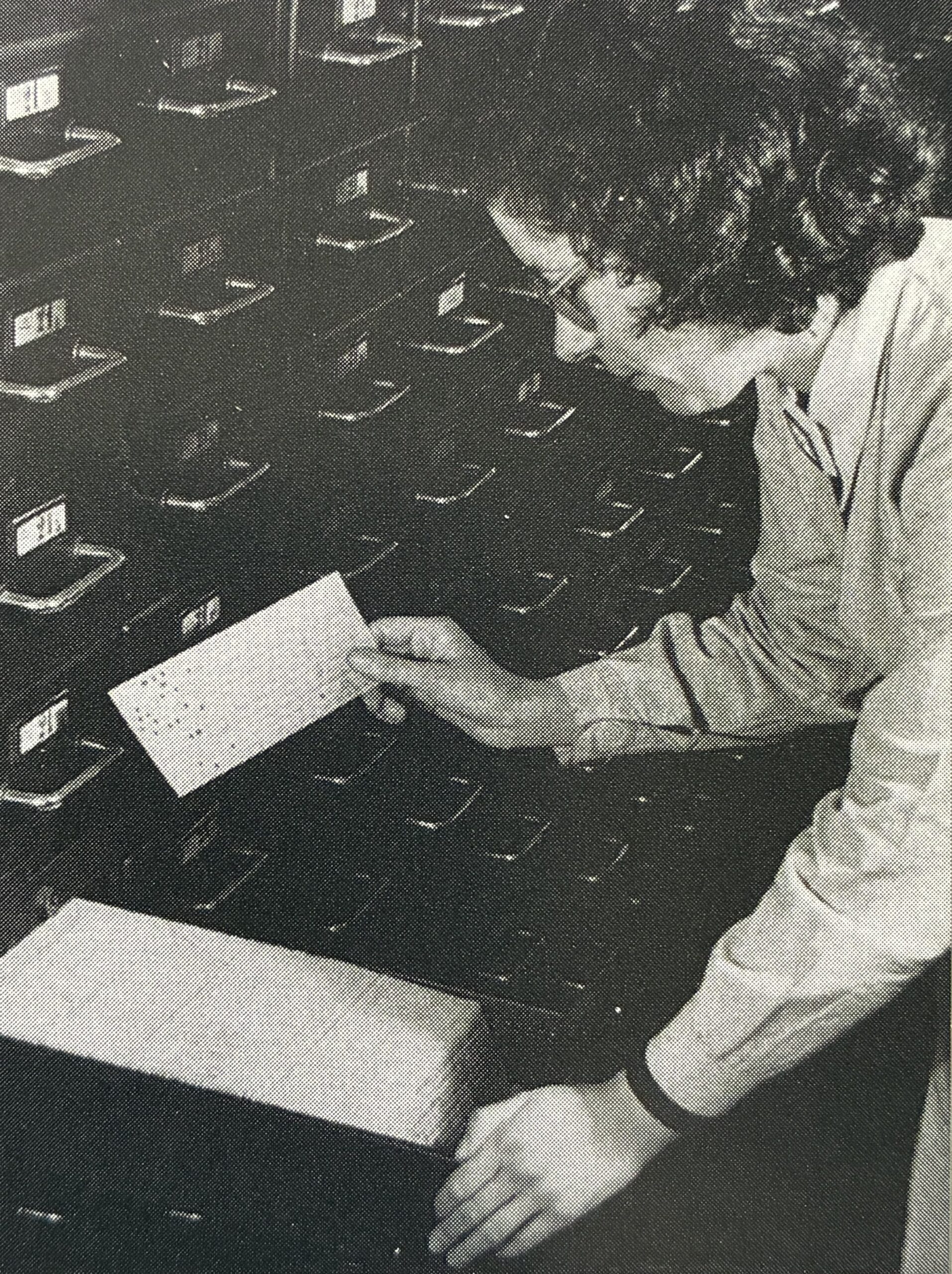 fichier de positions à la BNCI, 1965